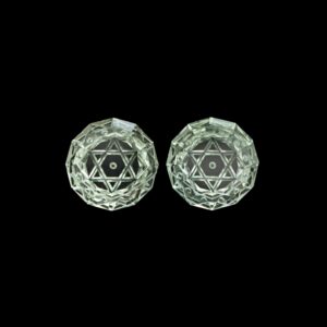 Green Amethyst Round Intaglio Carving Loose Gemstone, 16x16.5 Mm, Amethyst Round Shape Gemstone, Amethyst Round Carving, 1 Pair