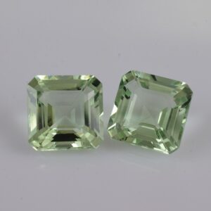 9.28 cts Natural Green Amethyst 10x10x6.4 mm Ascher Cut Octagon 2 PC Loose Gemstone, 100% natural green prasiolite gemstone - AMGRN-1065