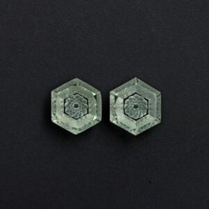 Green Amethyst Intaglio Carving Loose Gemstone, 14x15.5 Mm To 14x16 Mm, Amethyst Jewelry Making Gemstone, Amethyst Carving, Pair ( 2 Pieces)