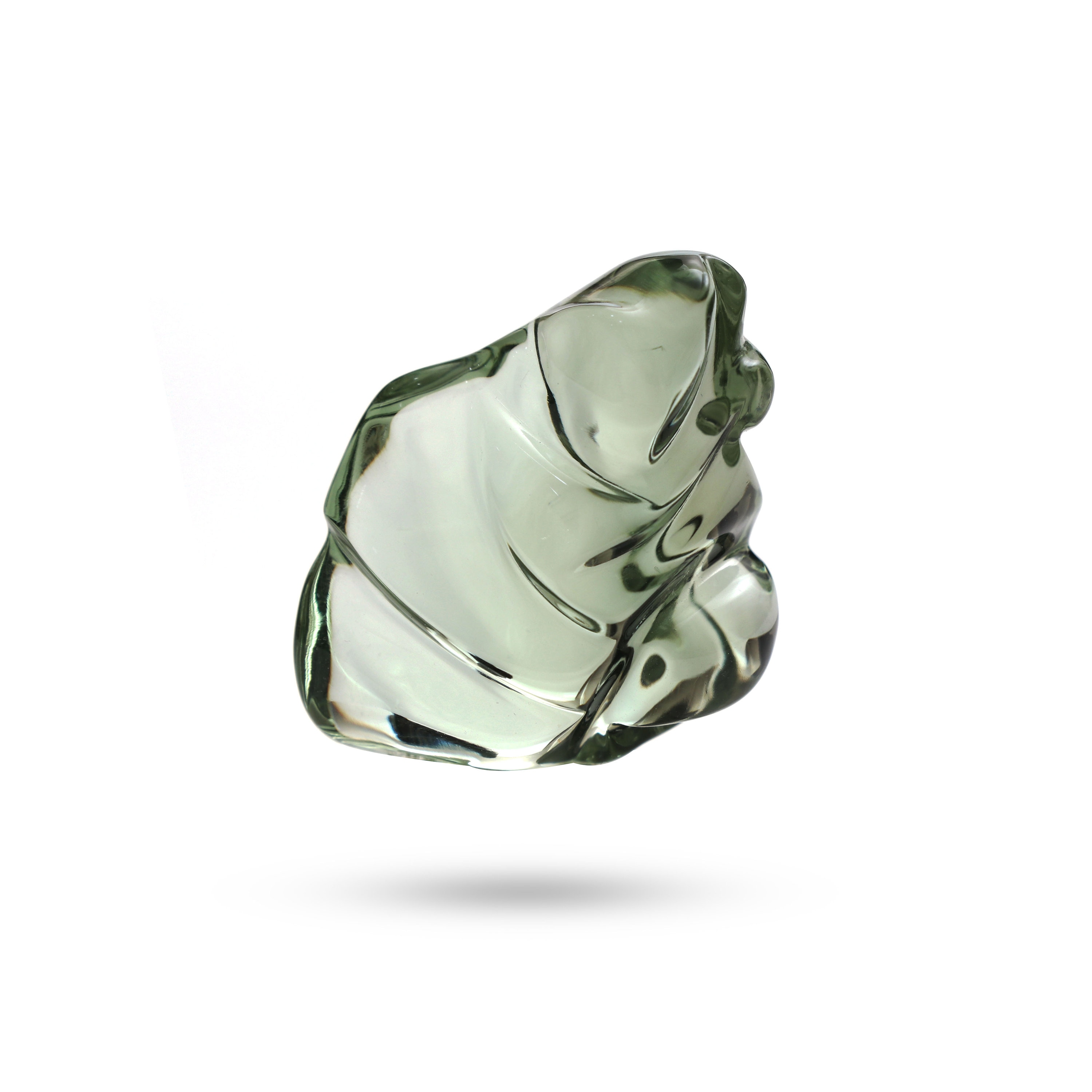 Natural Green Amethyst Smooth Organic Tumble Loose Gemstone, 34x36 Mm, Amethyst Tumble Jewelry Making Gemstone, Gift For Her, 1 Piece