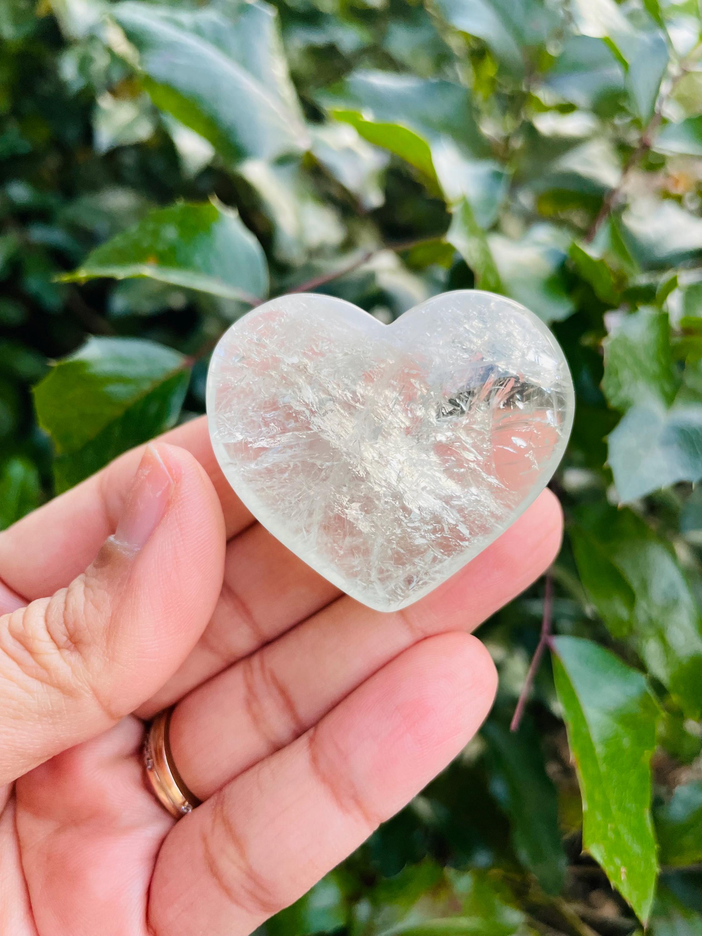 Prasiolite Crystal Heart (42.5 Grams) Polished Clear Green Amethyst Gemstone Heart Stone Prasiolite Crystal Heart (42.5 Grams) Polished Clear Green Amethyst Gemstone Heart Stone