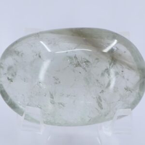 Prasiolite Palm Stone With Smoky Phantom