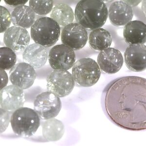Tiny Prasiolite Spheres
