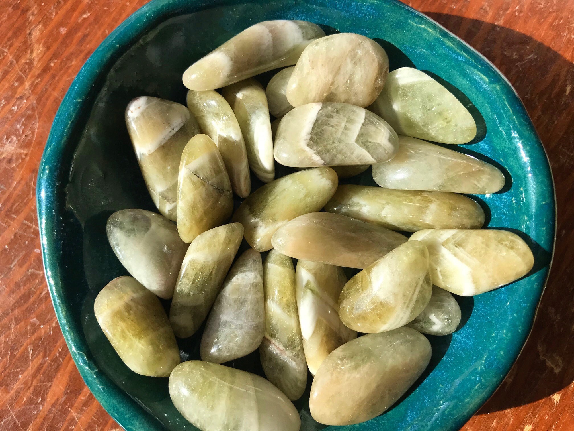 Prasiolite Tumbled Stone | Green Crystal Gemstone Natural Prasiolite Tumbled Stone | Green Crystal Gemstone Natural