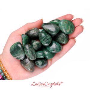 Green Quartz Tumbled Stone, Heart Healing And Vitality, Ritual Gem, Healing Gemstone