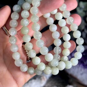 8mm Green Calcite Stretch Bead Bracelet