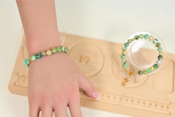 Green Calcite Bracelet – Adjustable Healing Crystal Gemstone Jewelry Green Calcite Bracelet – Adjustable Healing Crystal Gemstone Jewelry