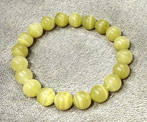 Green Calcite Crystal Bracelet (9mm) Green Calcite Crystal Bracelet (9mm)