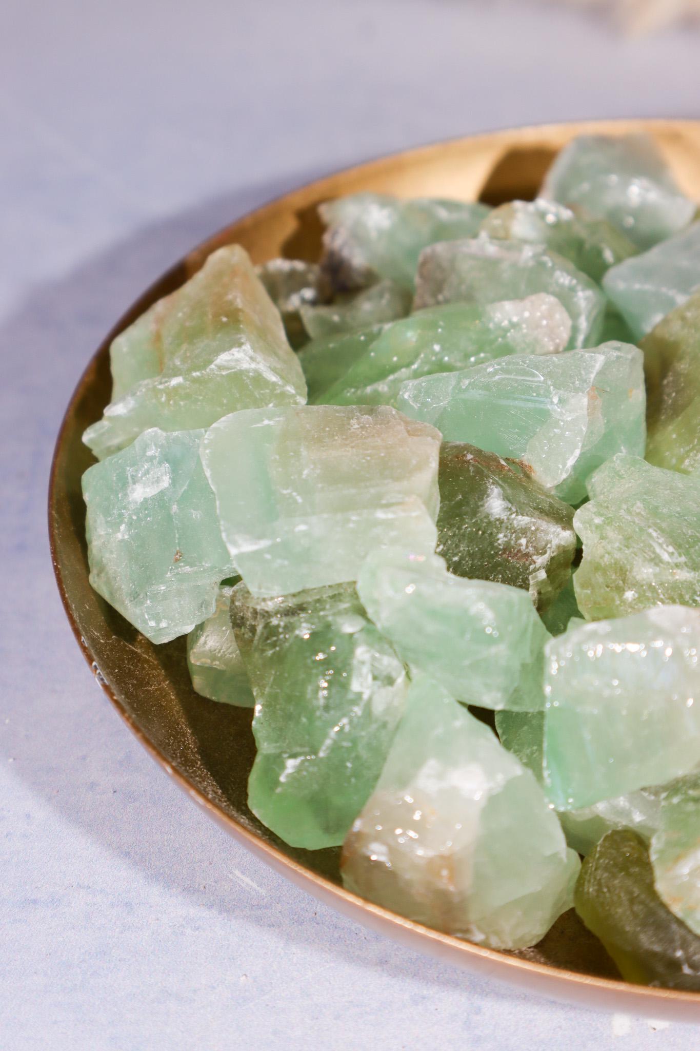 Raw Green Calcite Crystals 20-30mm (3units)