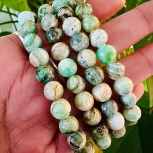 Green Calcite Crystal Bracelet: Heart Chakra Healing, Love & Motivation