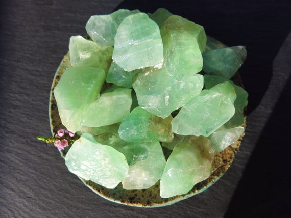 Green Calcite Crystal Raw Chunk