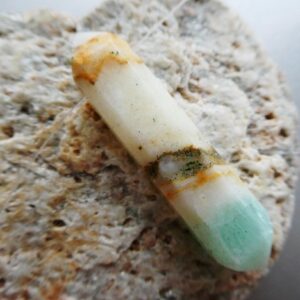 Green Calcite Crystal 44mm Point Bead- 1 Pc Double Terminated 1mm Hole-craft Beads-jewelry Making