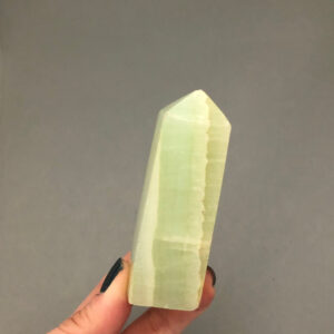 Green Calcite Obelisk Point For Meditation Crystal Palm Stone, Astral Travel, Channeling, Altars, Grids, Heart Chakra, Metaphysical Crystal Green Calcite Obelisk Point For Meditation Crystal Palm Stone, Astral Travel, Channeling, Altars, Grids, Heart Chakra, Metaphysical Crystal