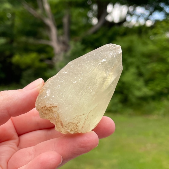 Green Calcite, Raw Crystal, Natural Specimen, Unpolished Rough