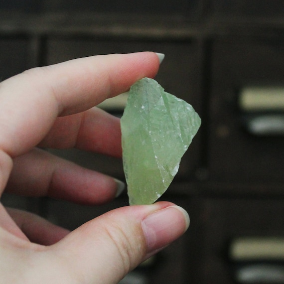 Green Calcite Raw Crystal Piece - Rough Stone - Natural High Grade Calcite Chunk - Soothing Magick Mineral - Modern Earth Witch - Growth