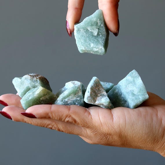 Green Calcite Raw Stone Love Of Money Matte