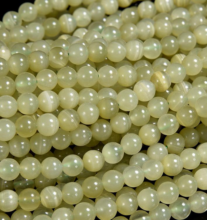 Natural Green Calcite Gemstone Grade Aa Round 6mm Loose Beads (d654)