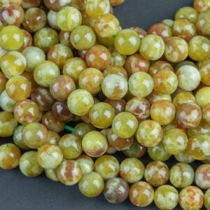 Olive Green Calcite Round Beads 4mm 6mm 8mm 10mm 12mm 15.5" Strand