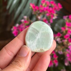 Caribbean Calcite Palm Stone, Pistachio Calcite