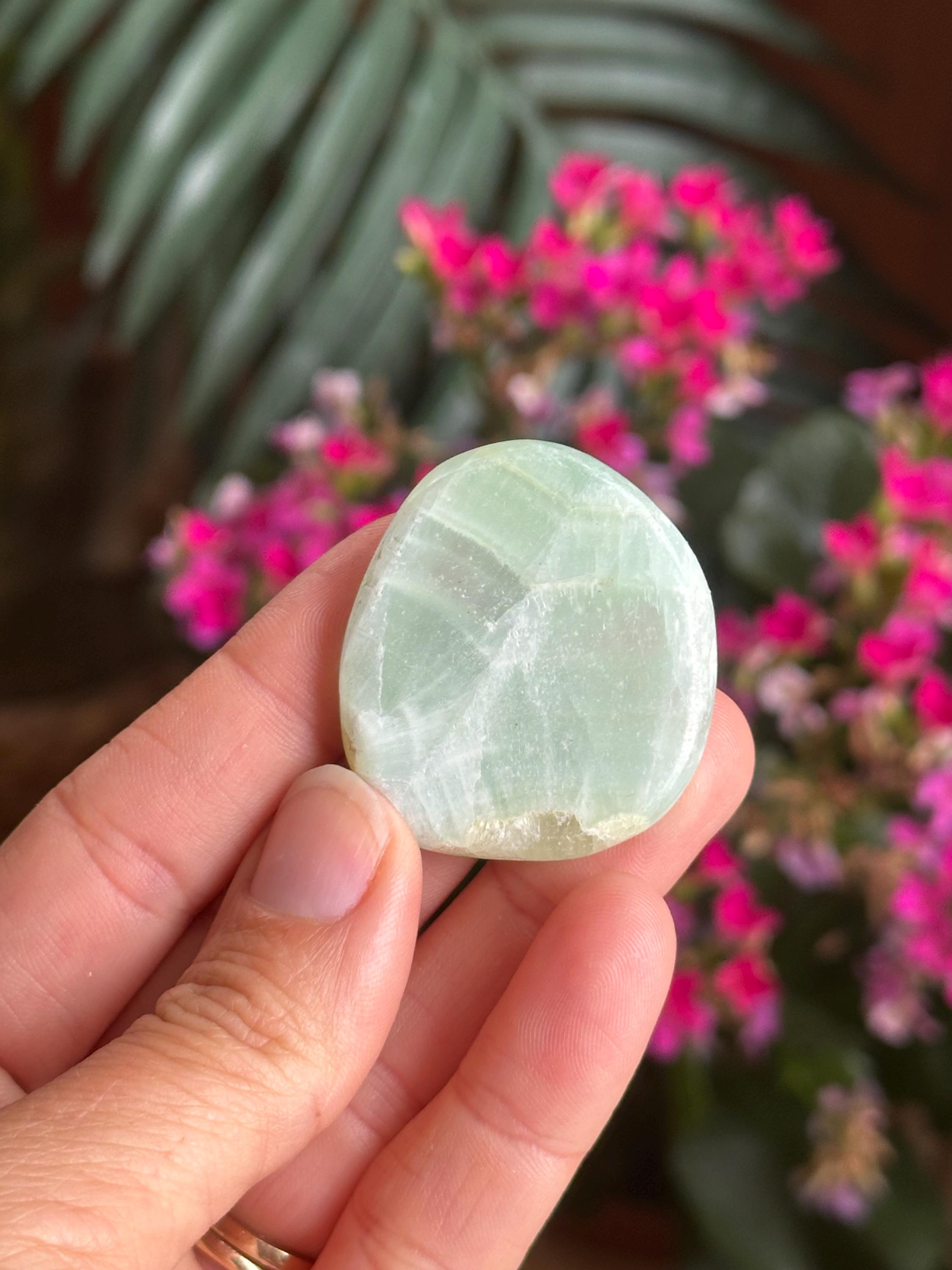 Caribbean Calcite Palm Stone, Pistachio Calcite