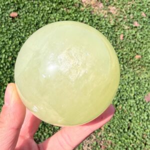 Natural rainbow starshine Green Calcite Stone Sphere Ball Orb gram
