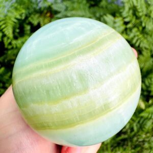Pistachio Calcite Sphere | 55mm Crystal Healing Stone