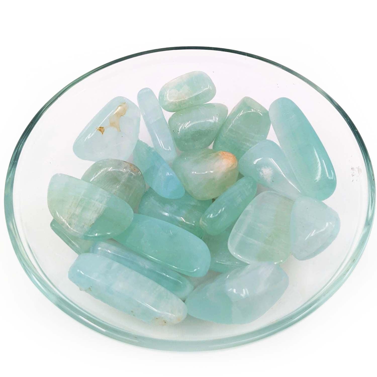 1 Pistachio Calcite A Tumbled Stone (1.2") #sk6508