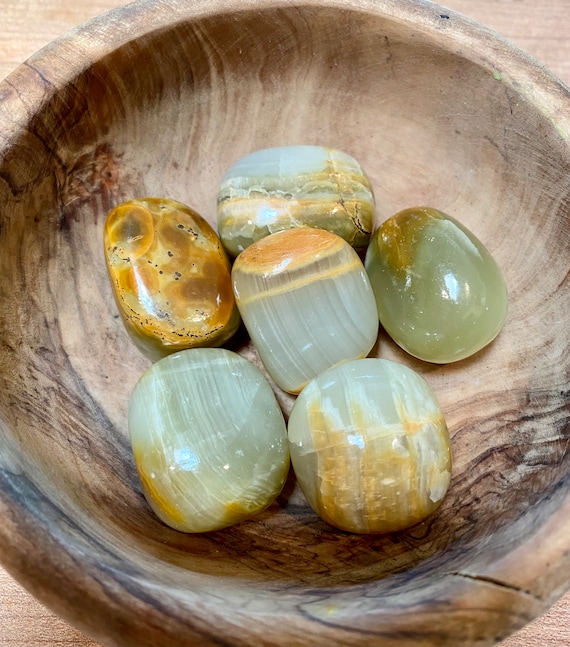 Green Calcite, Tumbled, Heart Chakra, Positive Change, Purpose + Vitality