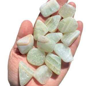 Green Calcite Tumbled Stone - Multiple Sizes Available - Tumbled Green Calcite Crystal - Green Calcite - Green Crystals and Stone