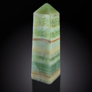 Green Caribbean Calcite Tower: Polished Crystal Display (176 grams, 9.5cm