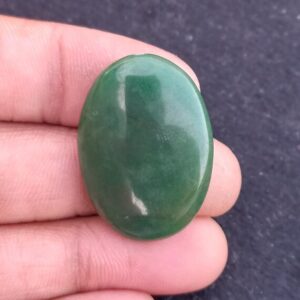 Green Jade Cabochon: Natural Gemstone for Jewelry Making (31x22mm, 33 Cts)#099
