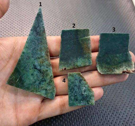 Green Jade Specimen Rough, Unpolished Green Jade Gemstone, Green Jade Raw Slice For Making Jewelry