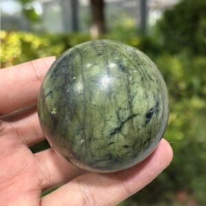 Green Jade Sphere 5cm | Natural Crystal Ball | Prosperity & Healing Energy Stone