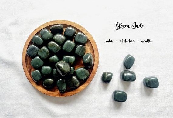 Green Jade Tumble Stone Green Jade Crystal Natural Green Jade Natural Crystals Green Jade Tumble Gemstone Meditation Stone Jade Crystals