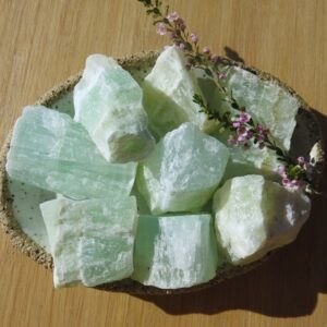 Green Pistachio Calcite Raw Crystal