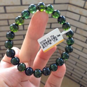 8mm Natural High Quality Green Tourmaline Beaded Bracelet,green Tourmaline Beads Bracelet,jewelry Gift Bracelet