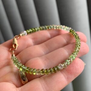 Aaa Green Tourmaline Bracelet, Delicate High Quality Natural Tourmaline Bracelet, Dainty Bracelet
