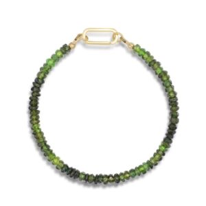 Green Tourmaline bracaelet | Tourmaline Bracelet | green tourmaline | [EBGM1430] Faceted tourmaline green stones | dainty green