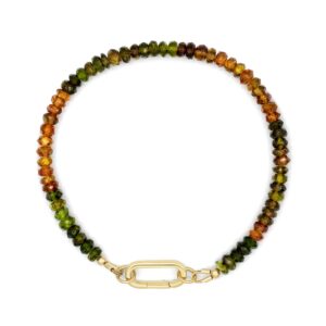 Petro Tourmaline Bracelet, tourmaline bracelet  [EBPM2175] Petro tourmaline | Faceted green tourmaline | dainty green tourmaline