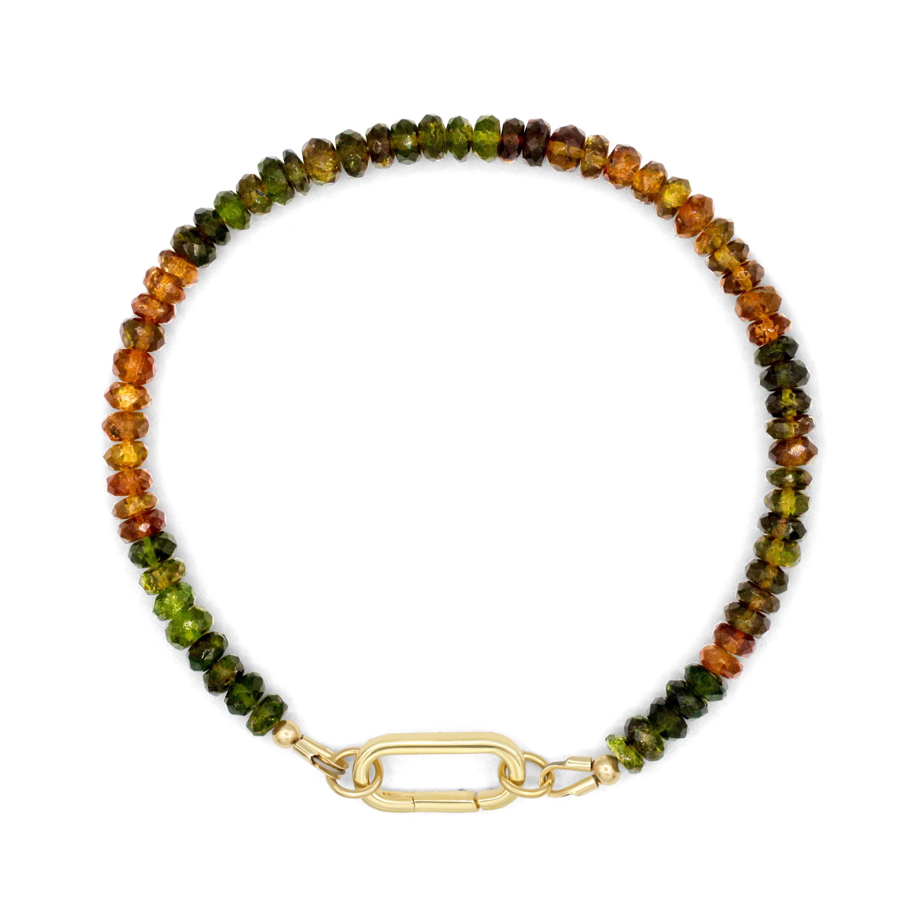 Petro Tourmaline Bracelet, Tourmaline Bracelet [ebpm2175] Petro Tourmaline | Faceted Green Tourmaline | Dainty Green Tourmaline