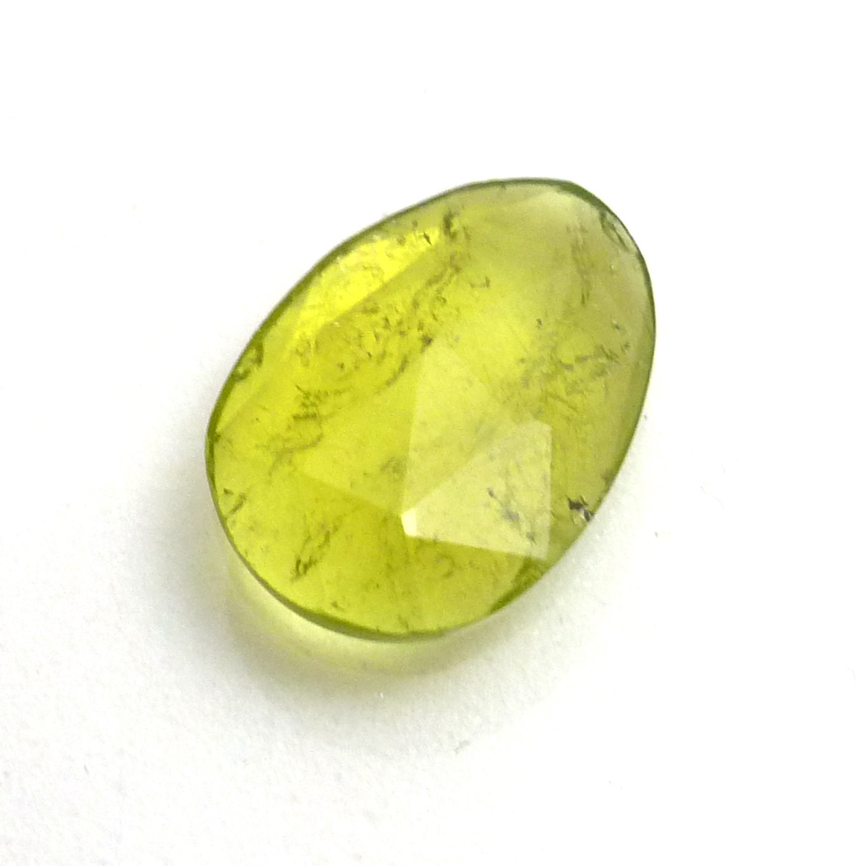 1.290 Carats Green Tourmaline Cabochon Rose Cut Watermelon Gemstone One Of A Kind Faceted Handmade Handcut Ring Stone
