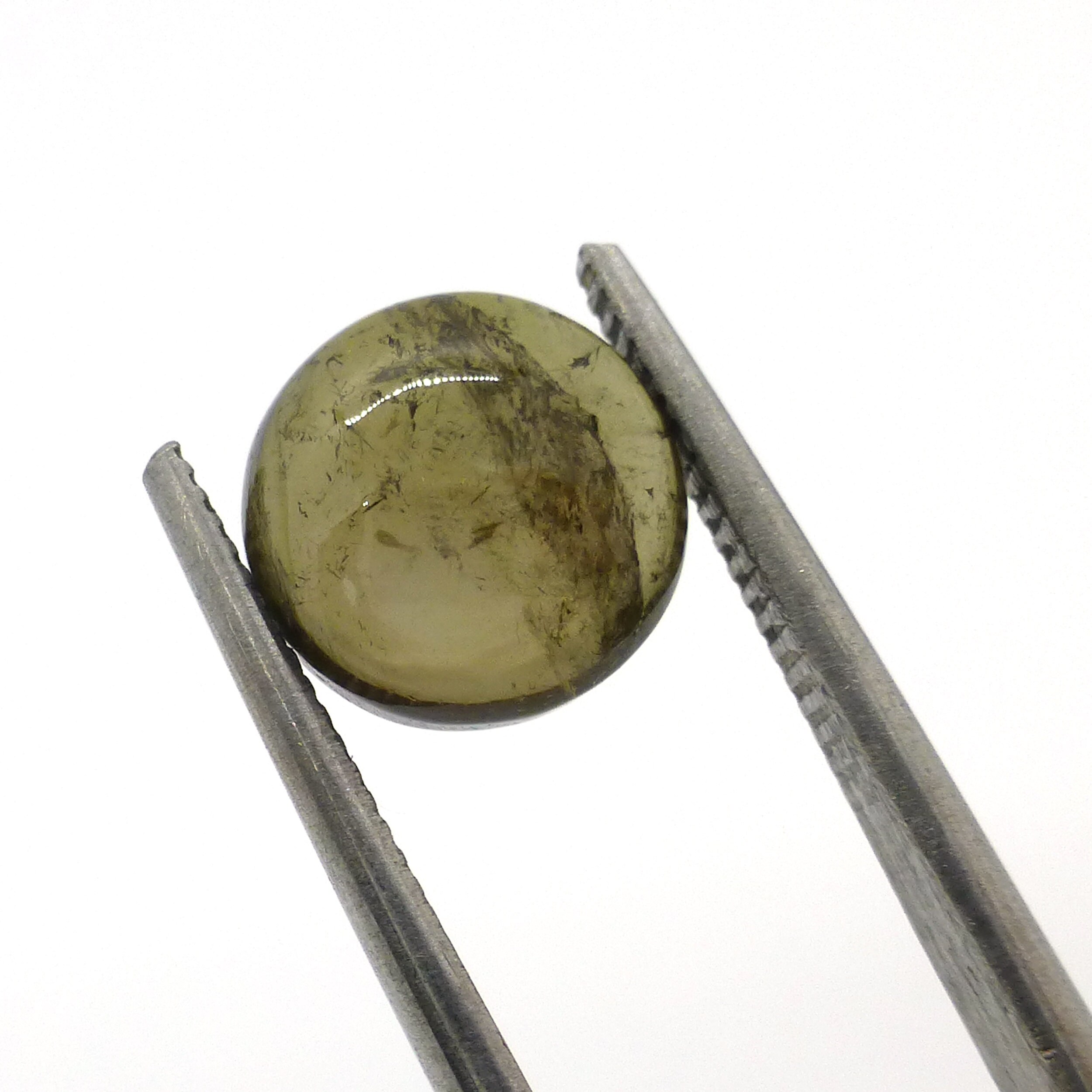 2.855 Carats Green Tourmaline 9mm Round Cabochon Domed Natural Gemstone Brazilian Ring Stone One Of A Kind Engagement October Birthday 2.855 Carats Green Tourmaline 9mm Round Cabochon Domed Natural Gemstone Brazilian Ring Stone One Of A Kind Engagement October Birthday