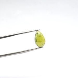 4.20 Ct Natural Green Tourmaline Cabochon: Pear Shape Gemstone 4.20 Ct Natural Green Tourmaline Cabochon: Pear Shape Gemstone