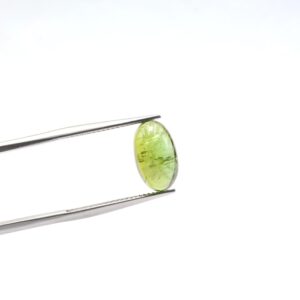 Green Tourmaline Cabochon: 4.50 Ct Oval Gemstone Green Tourmaline Cabochon: 4.50 Ct Oval Gemstone