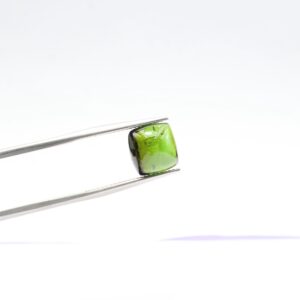 5 Ct Natural Green Tourmaline Cabochon: Square Cut Gemstone 5 Ct Natural Green Tourmaline Cabochon: Square Cut Gemstone