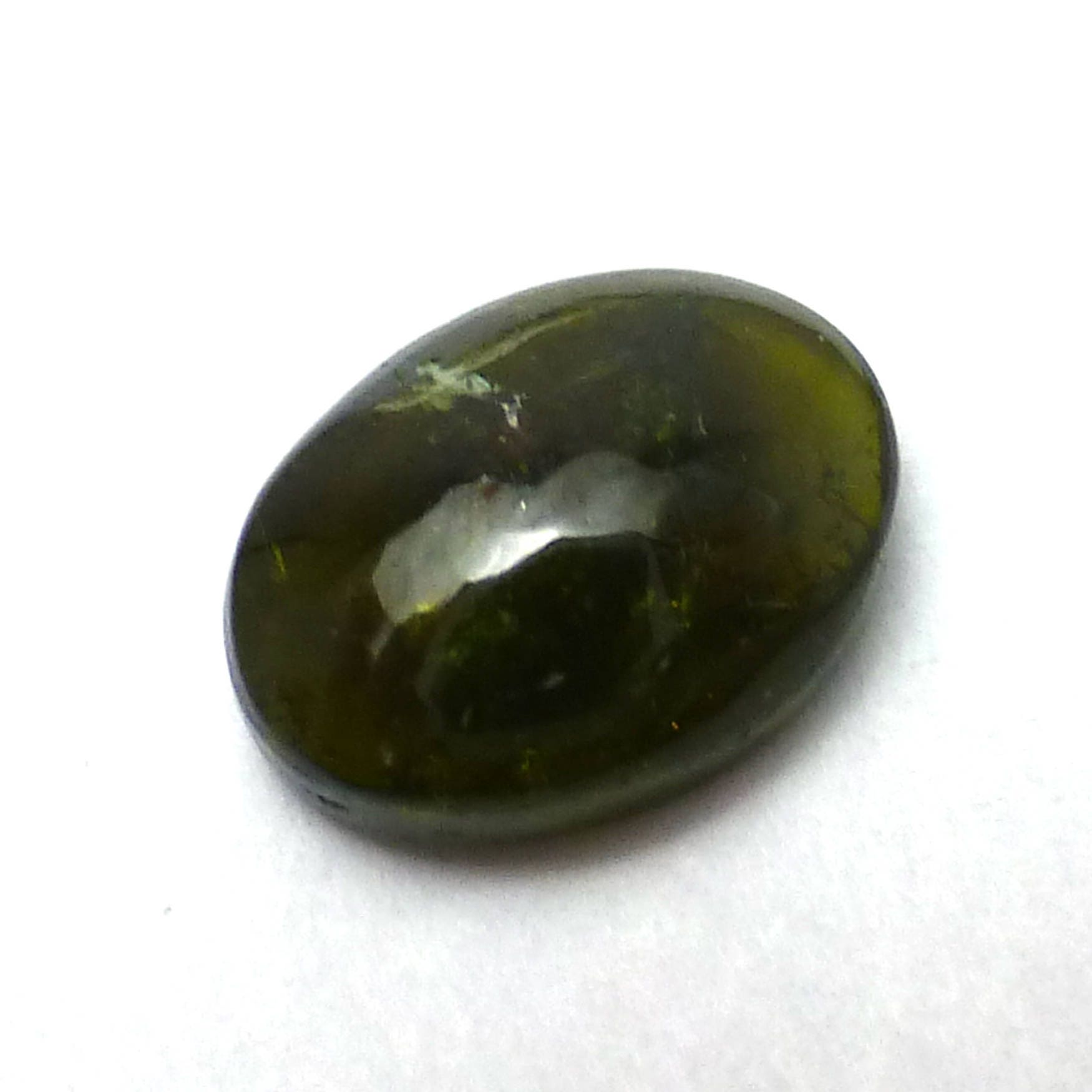 Green Tourmaline 9mm X 7mm 9x7 7x9 Oval Cabochon Domed Natural Gemstone Brazillian Ring Stone One Of A Kind Engagement October Birthday