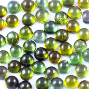 Dark Green Tourmaline Cabochon 3mm Round - Per Piece