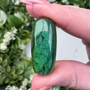 Green Tourmaline Cabochon | 10g | - #1 (polished Crystal Jewelry, Healing Stone, Heart Chakra, Love) Green Tourmaline Cabochon | 10g | - #1 (polished Crystal Jewelry, Healing Stone, Heart Chakra, Love)