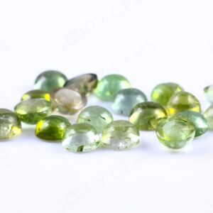 Light Green Tourmaline Cabochon 5mm Round - Per Stone Light Green Tourmaline Cabochon 5mm Round - Per Stone