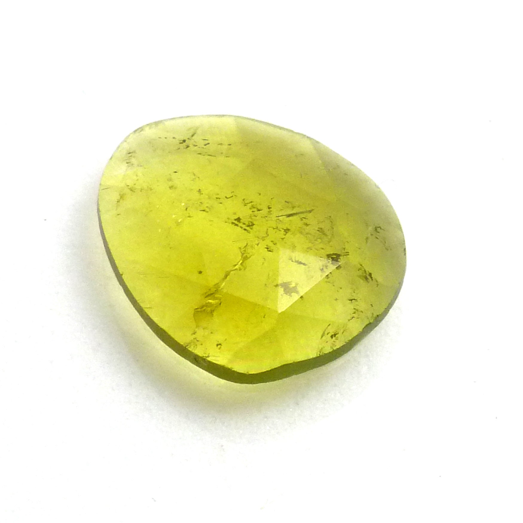 Green Tourmaline Cabochon Rose Cut Watermelon Gemstone One Of A Kind Faceted Handmade Handcut Ring Stone